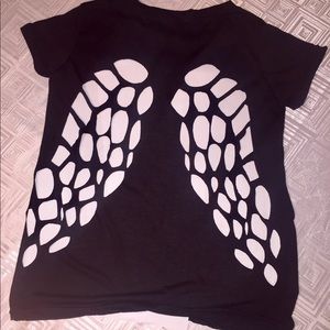 Eunice Lai (Wish) Angel Wing Cutout Tee